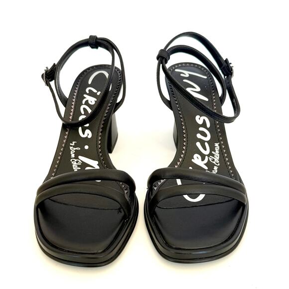 Circus Ny by Sam Edelman Holly Block Heel Sandals Size 10M Black NWT and Box - Picture 1 of 8